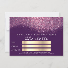 Confetti Glitter Paars Roze Certificaat Cadeau