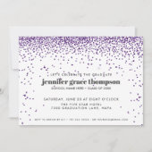 Confetti Glitter Paars White Photo Afstudeerder Pa Kaart (Voorkant)