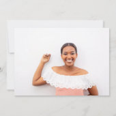 Confetti Glitter Paars White Photo Afstudeerder Pa Kaart (Achterkant)