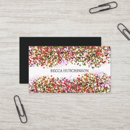 Confetti glitter visitekaartje