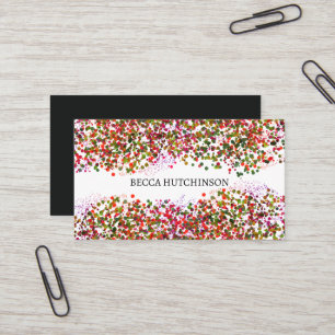 Confetti glitter visitekaartje