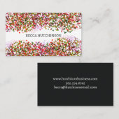 Confetti glitter visitekaartje (Voorkant / Achterkant)