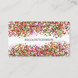 Confetti glitter visitekaartje