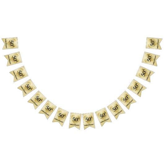 Confetti Gold - 50e Jubileum-banner voor bruiloft Vlaggetjes (Alle)