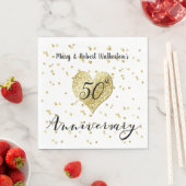 Confetti Gold-50th Wedding Jubileum Napkins Servet (Insitu)
