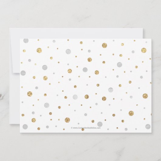 Confetti Gold 70ste verjaardagsfeestje Kaart (Achterkant)