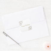 Confetti Gold Blush Dot Happy Birthday Vierkante Sticker (Envelop)