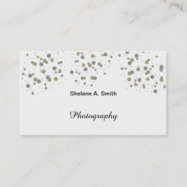 Confetti Gold Blush Moderne Stippen Visitekaartje