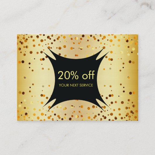 Confetti Gold Coupon Discount Cadeaubon (Voorkant)