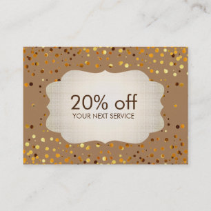 Confetti Gold Coupon Kaart Voucher Discount Cadeau