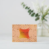 Confetti Gold Coupon Korting Cadeaubon Certificaat (Staand voorkant)