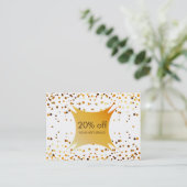Confetti Gold Coupon Korting Cadeaubon Certificaat (Staand voorkant)