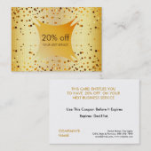 Confetti Gold Coupon Korting Cadeaubon Certificaat (Voorkant / Achterkant)