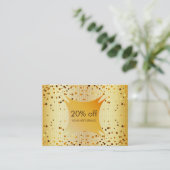 Confetti Gold Coupon Korting Cadeaubon Certificaat (Staand voorkant)