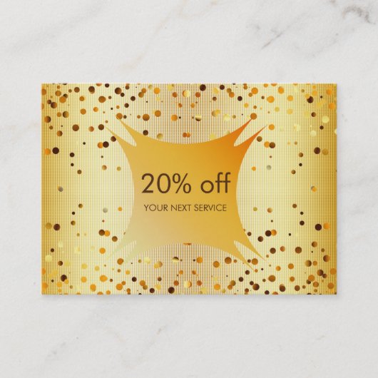 Confetti Gold Coupon Korting Cadeaubon Certificaat (Voorkant)