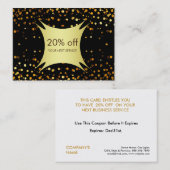Confetti Gold Coupon Korting Cadeaubon Certificaat (Voorkant / Achterkant)