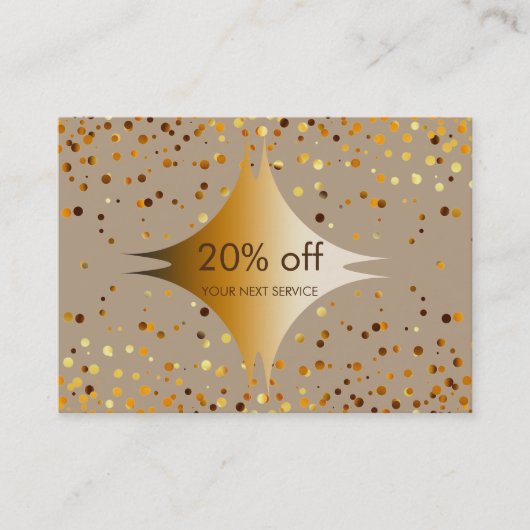 Confetti Gold Coupon Korting Cadeaubon Certificaat (Voorkant)
