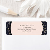 Confetti Gold Elegant Moderne Weddenschap Etiket (Insitu)