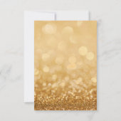 Confetti Gold Glam Glitter Silver Minimal Formal Kaart (Achterkant)