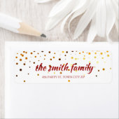 Confetti Gold Glitter polka dot Etiket (Insitu)