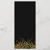 Confetti Gold op Black Annual Gala Company Elegant Menu (Achterkant)