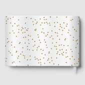 Confetti Gold Stippen en Diamond Hearts Guestbook Gastenboek (Achterkant)