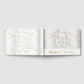 Confetti Gold Stippen en Diamond Hearts Guestbook Gastenboek (Volledig)