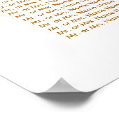 Confetti Gold Stippen en White - 8 Seating Chart Poster (Hoek)