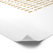 Confetti Gold Stippen en White Satin - Seating Cha Poster (Hoek)