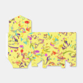 Confetti gooi stukken over een gele achtergrond bedankdoosjes (Uitgevouwen)