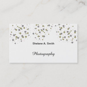 Confetti Goud Blush Moderne Stippen Visitekaartje
