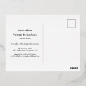 Confetti Goud Zwart Custom Foto 70e Verjaardag Folie Uitnodiging Briefkaart (Achterkant)