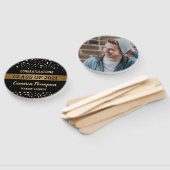 Confetti Goud Zwart Klasse van 2021 Afstuderen Fot Handwaaier (Niet-gemonteerd)