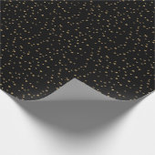 Confetti gouden sterren glitter shine elegant zwar cadeaupapier (Hoek)