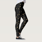 Confetti gouden sterren glitter shine elegant zwar leggings (Rechts)