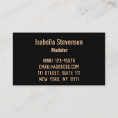 Confetti gouden sterren glitter shine elegant zwar visitekaartje (Achterkant)