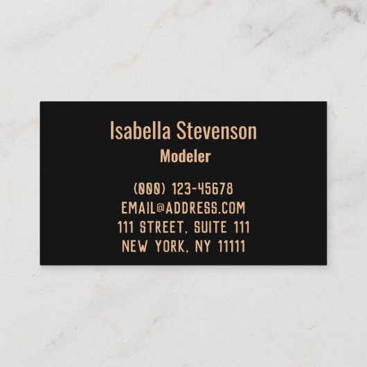 Confetti gouden sterren glitter shine elegant zwar visitekaartje (Achterkant)