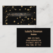 Confetti gouden sterren glitter shine elegant zwar visitekaartje (Voorkant / Achterkant)