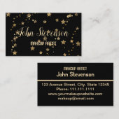 Confetti gouden sterren glitter shine elegant zwar visitekaartje (Voorkant / Achterkant)