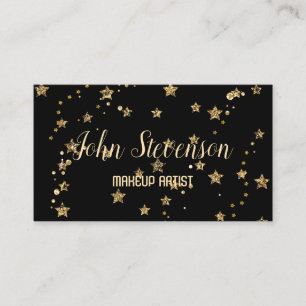 Confetti gouden sterren glitter shine elegant zwar visitekaartje
