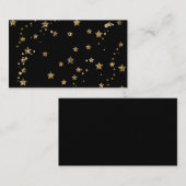 Confetti gouden sterren glitter shine elegant zwar visitekaartje (Voorkant / Achterkant)