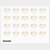 Confetti goudStippen | Weddenschap Hart Sticker (Vel)