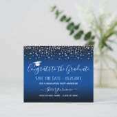 Confetti Graduation Party Save the Date Invitation (Staand voorkant)