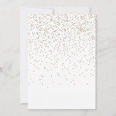 Confetti Graduation Party Script Gold Kaart (Achterkant)