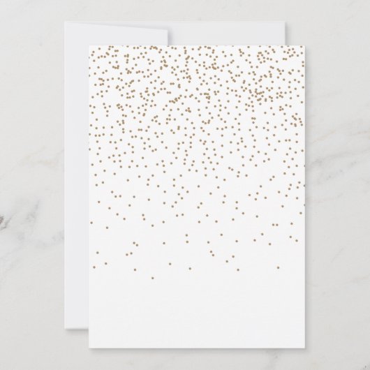 Confetti Graduation Party Script Gold Kaart (Achterkant)