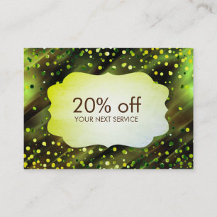 Confetti Green Coupon Kaart Voucher Discount Gift