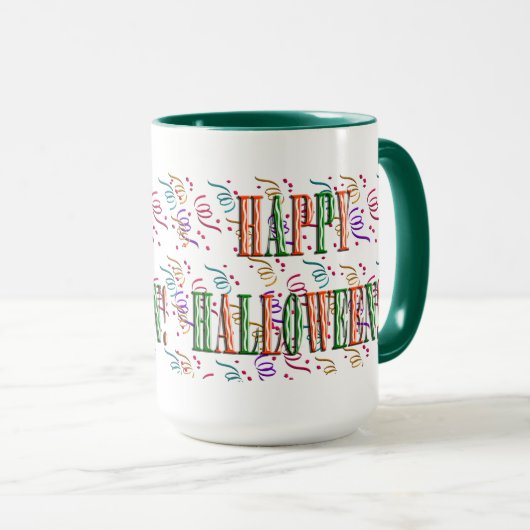Confetti & Halloween Festival Text Mok (Voorkant rechts)