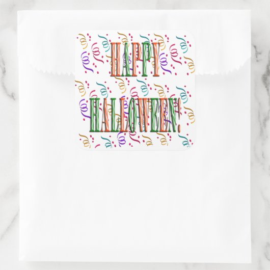Confetti & Halloween Festival Text Sticker (Tas)