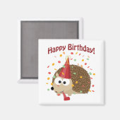 Confetti Happy Birthday Hedegel Magneet (Voorkant / Achterkant)