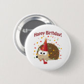 Confetti Happy Birthday Hedegel Ronde Button 5,7 Cm (Voorkant /achterkant)
